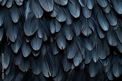 Fototapete Black feather pigeon bird. Generate Ai