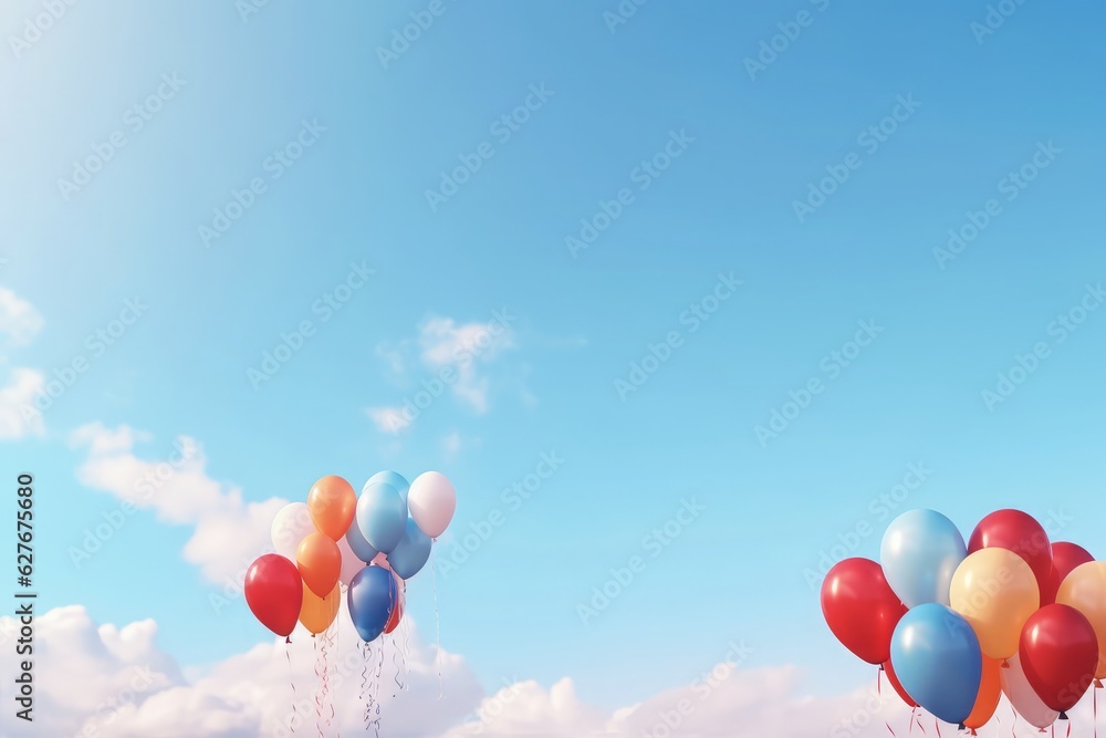 Birthday banner against a sky background