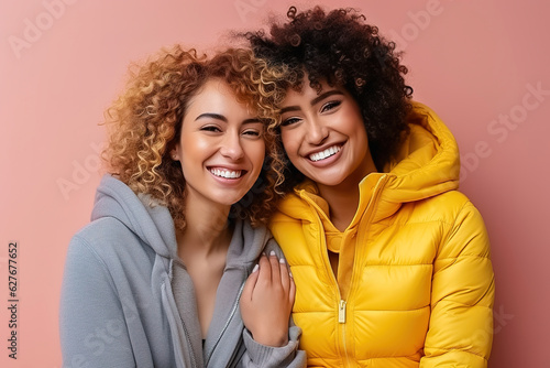 Portrait of two happy African American women.