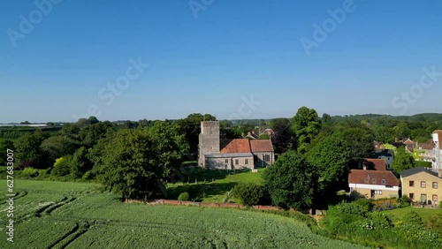 A rising pull-out shot from St Andrew's church in Wickhambreaux. photo