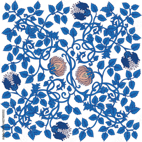 Floral vintage seamless pattern for retro wallpapers. Enchanted Vintage Flowe...
