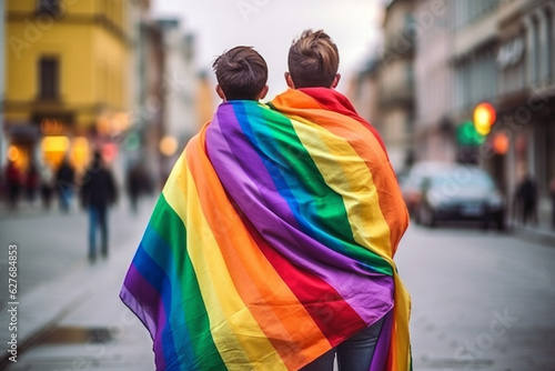 LGBT parade on the city street. © LUKIN IGOR 