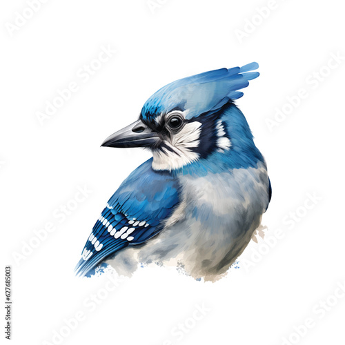  Blue Jay watercolor paint