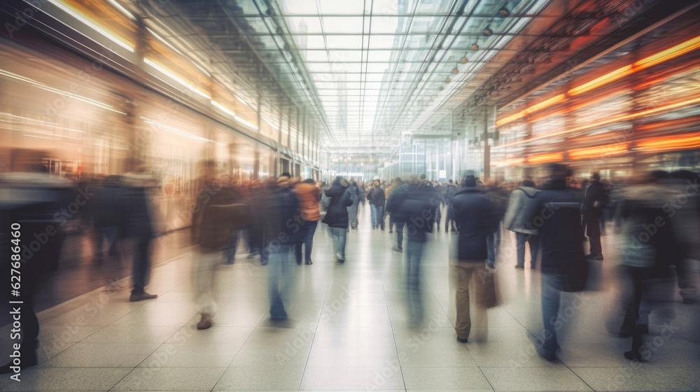 Train Station Crowd in Motion