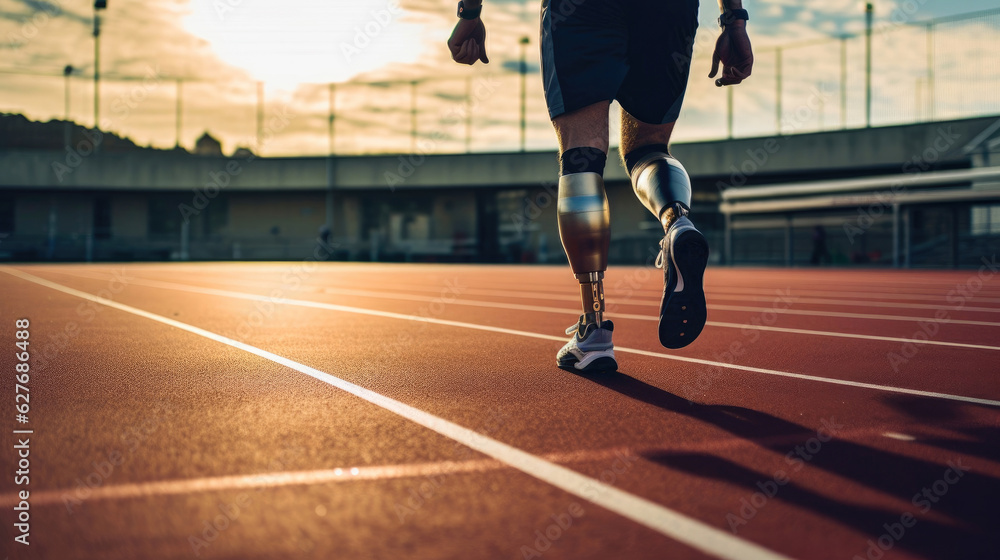 Prosthetic Leg Workout on the Track Prosthetic Leg Workout on the Track