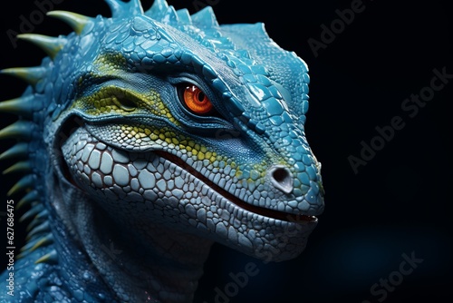 Portrait of lizard  reptile. Beautiful illustration picture. Generative AI