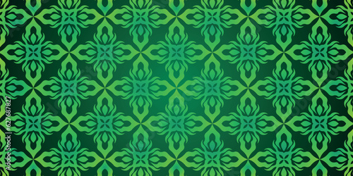 arabic motif green background 