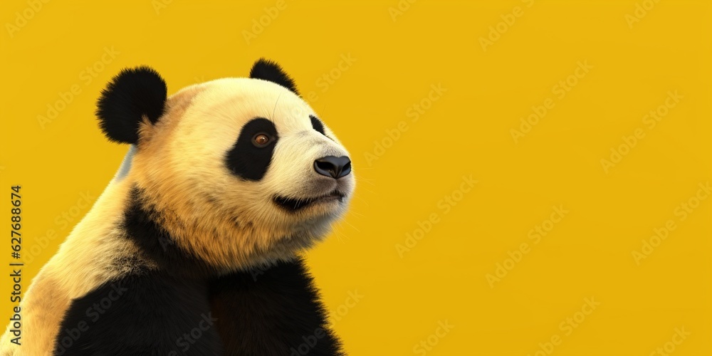 A beautiful view of panda bear. Generative AI. A beautiful view of panda bear. Generative AI.