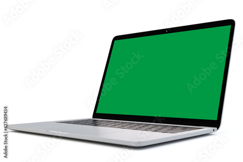 laptop template with green screen overlay 
