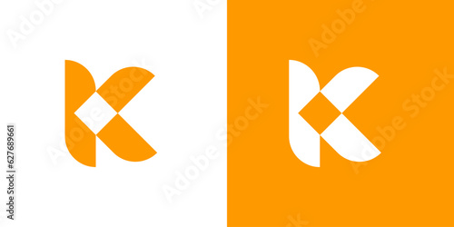 unique initial k logo