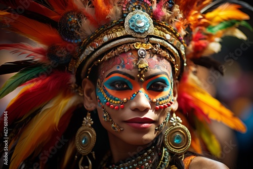Colorful Traditional Indonesian Dance  Generative AI