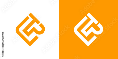 initials logo t and p square