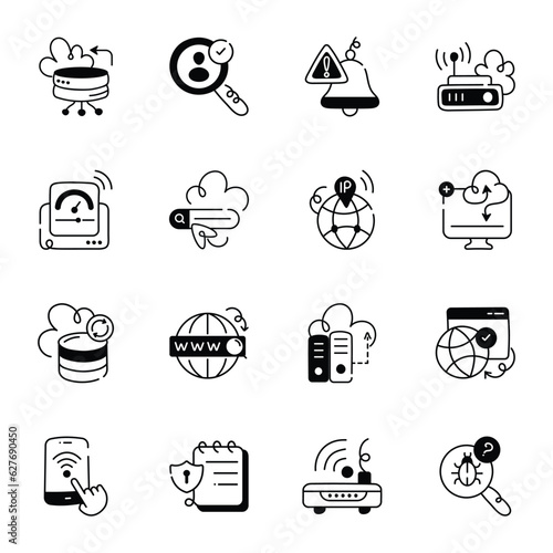 Pack of Web Services Drawing Icons 

