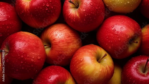 Fresh organic ripe apple fruits. Fresh apples photo