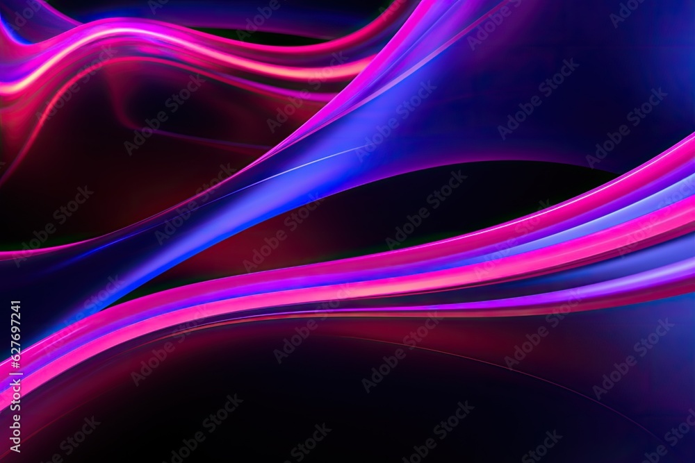 abstract background with smooth lines in purple and pink colors on black, 3d render abstract background with pink blue neon light, AI Generated abstract background with smooth lines in purple and pink colors on black, 3d render abstract background with pink blue neon light, AI Generated