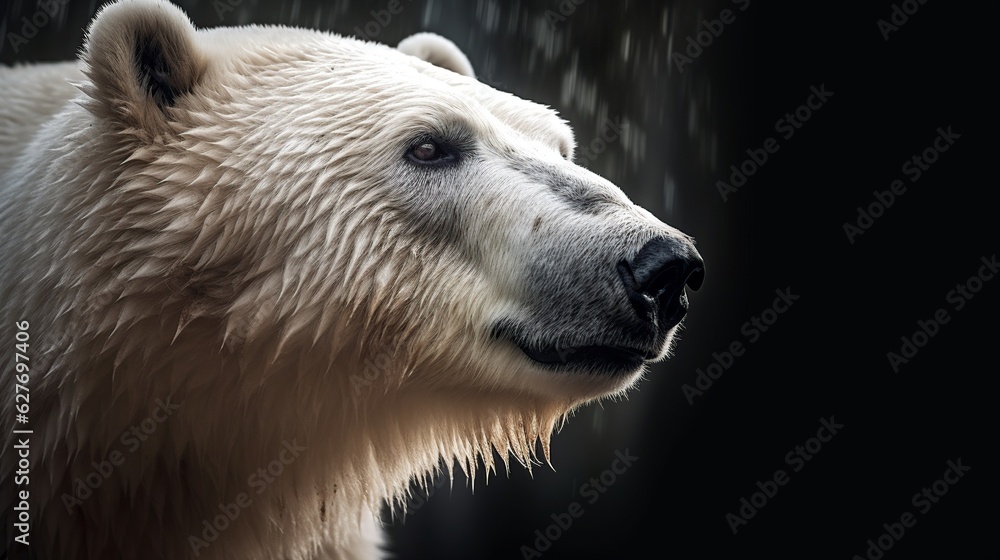 A beautiful view of polar bear. Generative AI. A beautiful view of polar bear. Generative AI.
