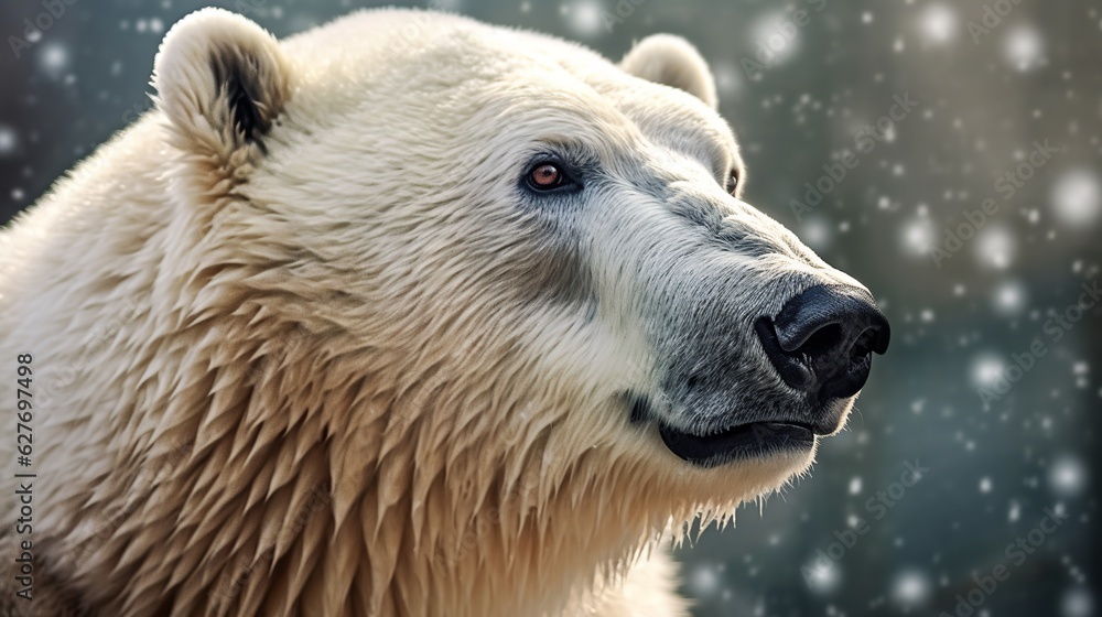 A beautiful view of polar bear. Generative AI. A beautiful view of polar bear. Generative AI.