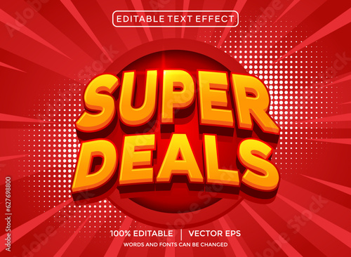  Super deal 3D editable text effect