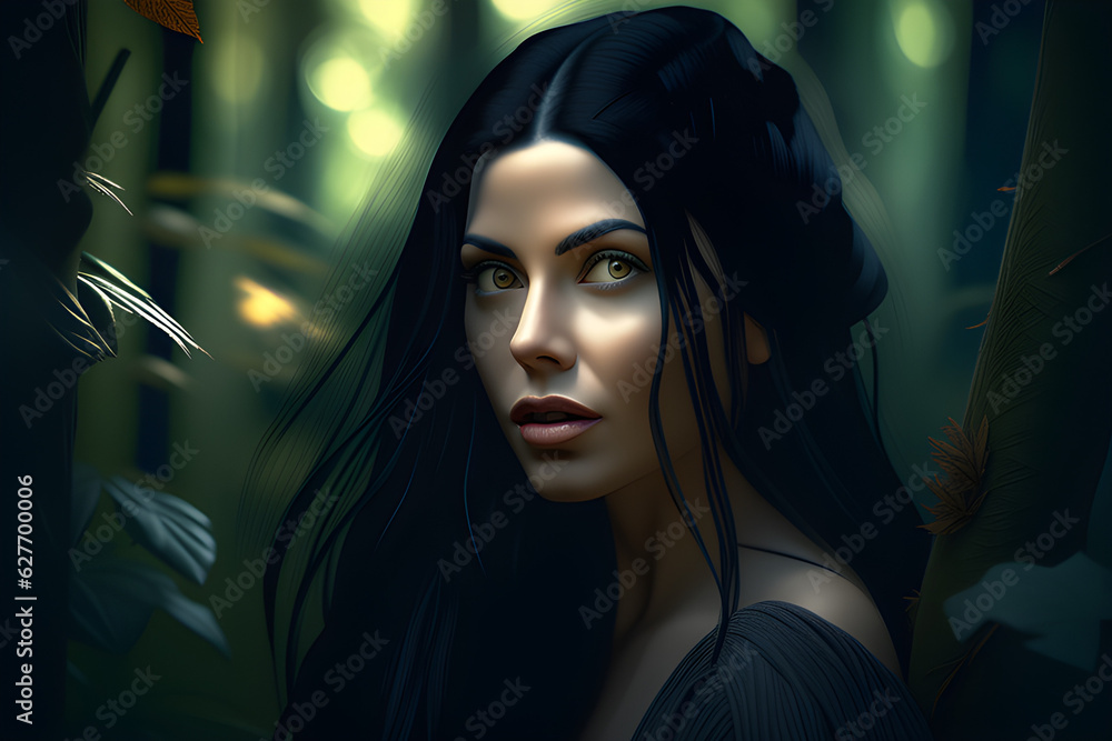 portrait of a woman.
Generative AI portrait of a woman.
Generative AI