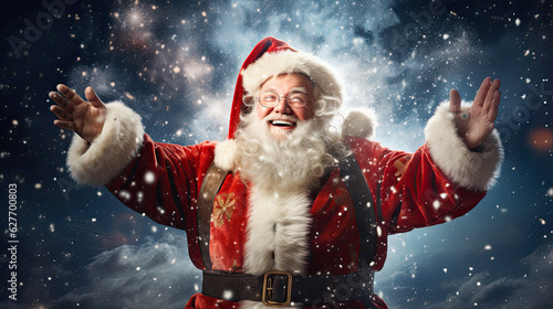 funny Santa Claus , christmas background. ai generative © ZoomTeam