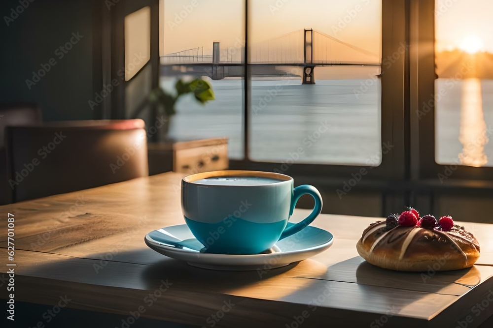 Obraz premium cup of coffee on table