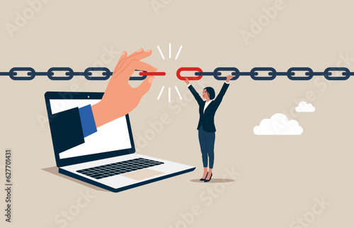 Supply chain problems. Flat vector illustration