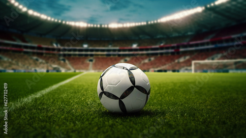 soccer ball on the stadium © VetalStock