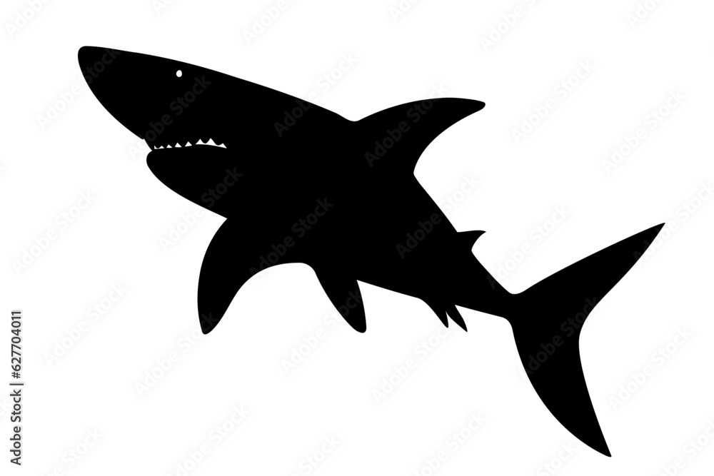 Obraz premium Shark silhouette. Vector illustration
