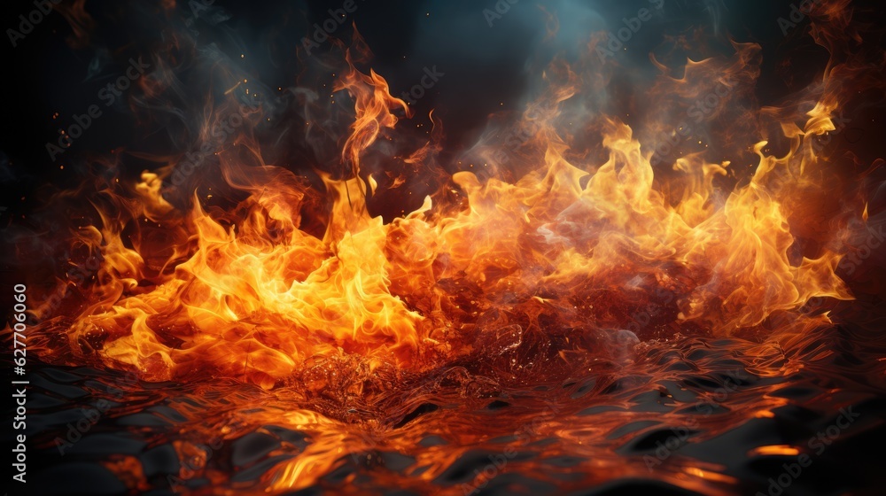 Fire and Flames Concept, Burning. Fire and Flames Concept, Burning.