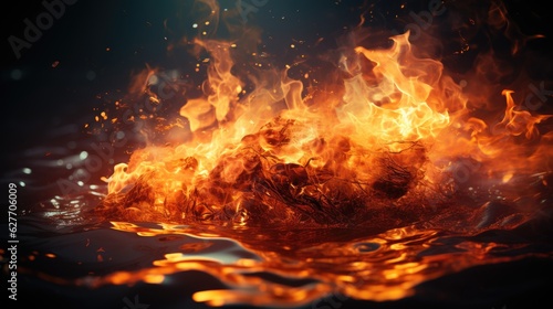 Fire and Flames Concept, Burning. © Noize