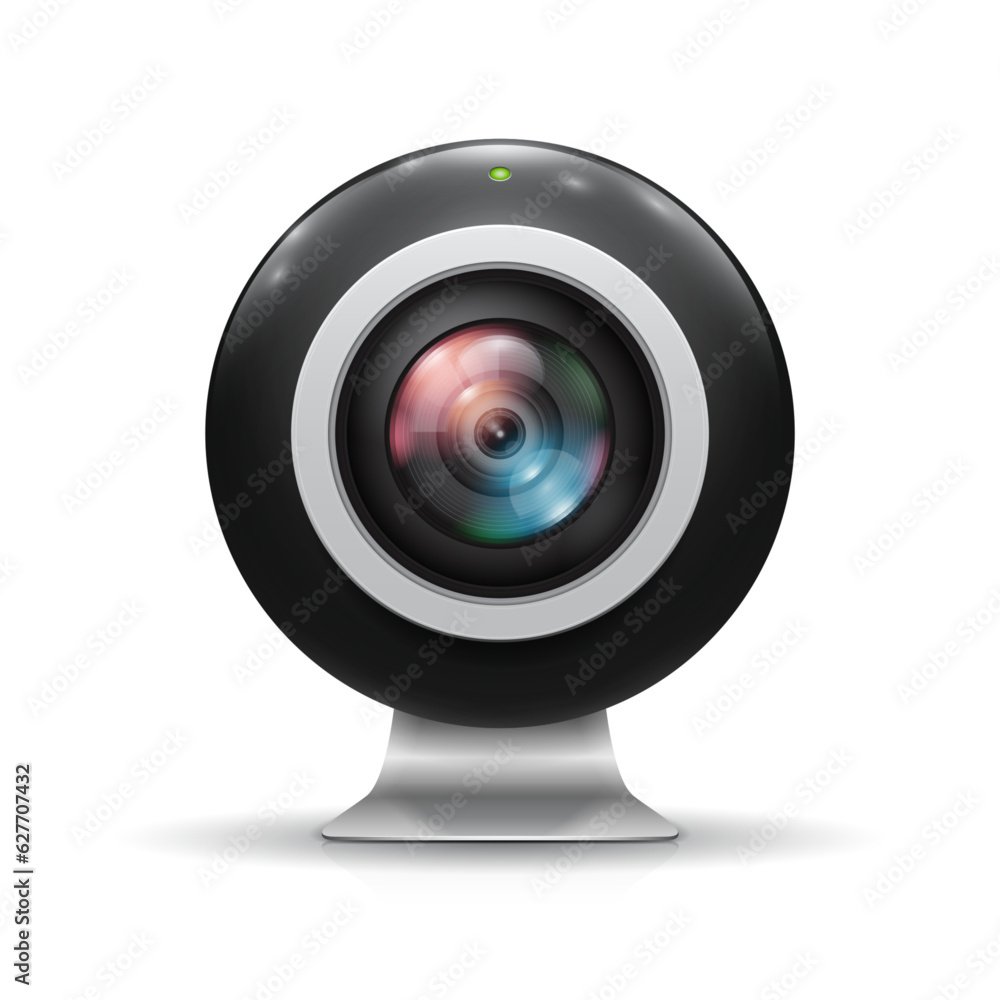 Web camera on a white background. Vector illustration.
