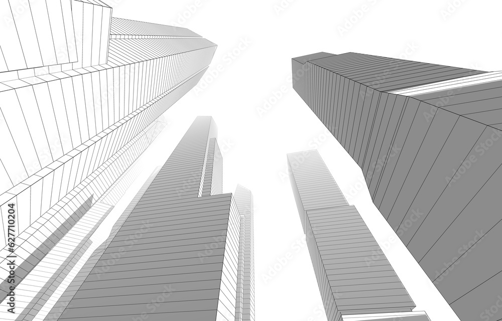 Skyscrapers in the city Skyscrapers in the city