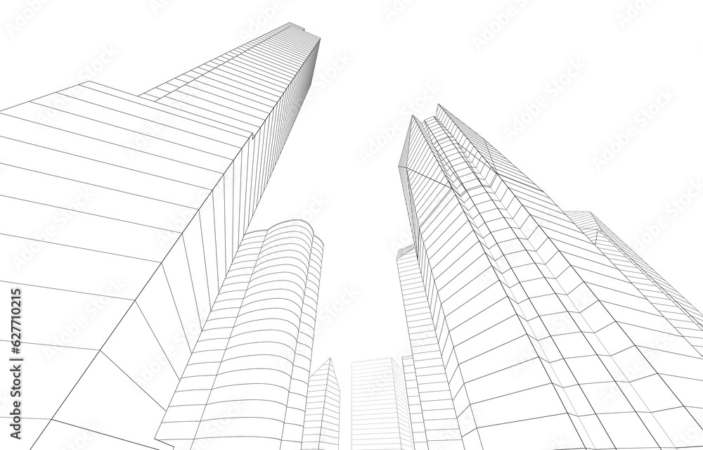 Skyscrapers in the city Skyscrapers in the city