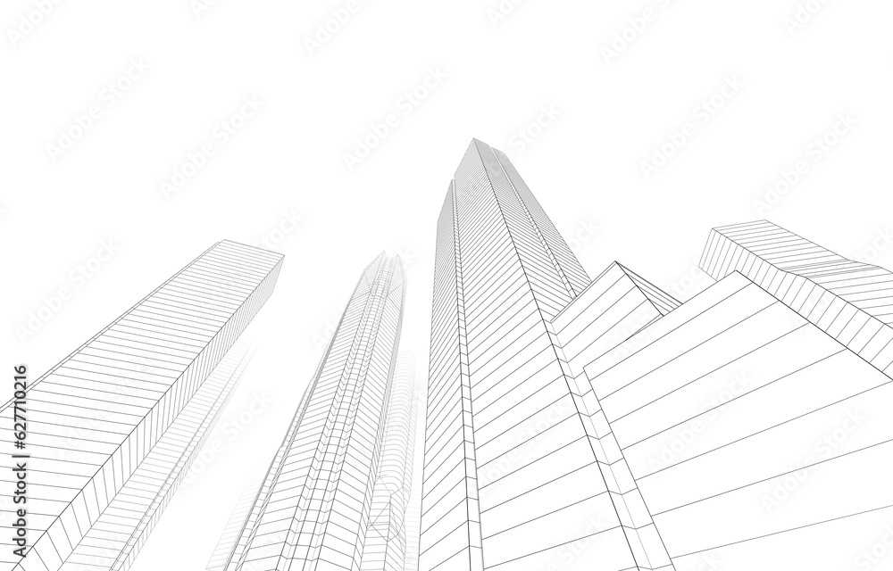 Skyscrapers in the city Skyscrapers in the city