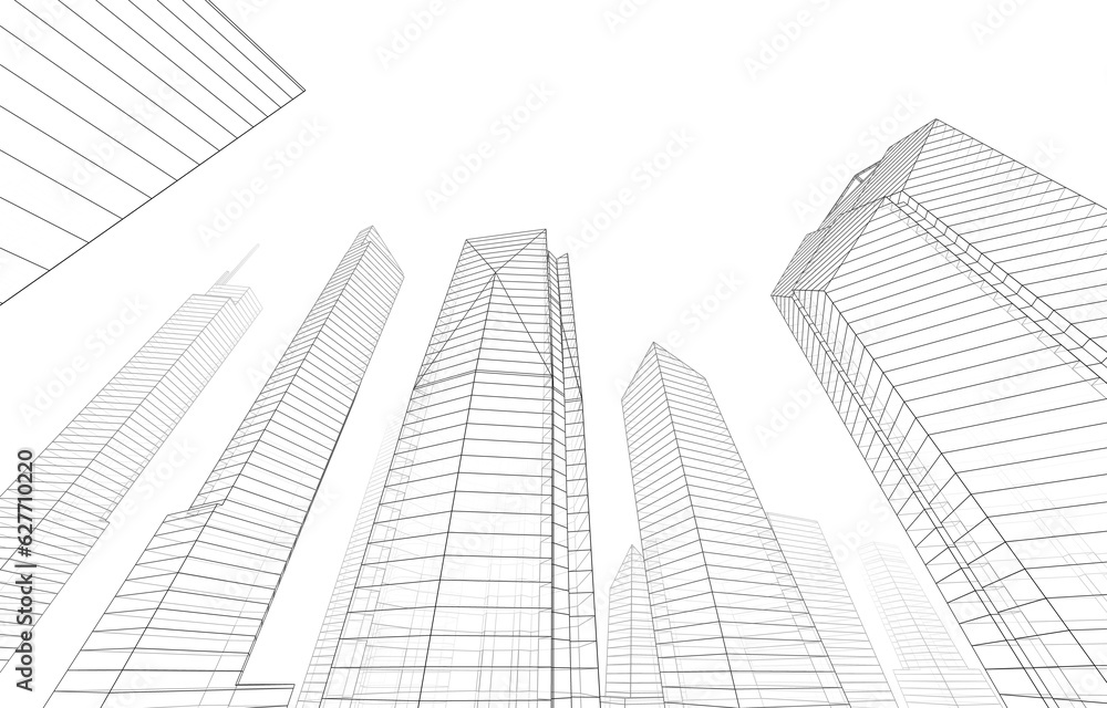 Skyscrapers in the city 
