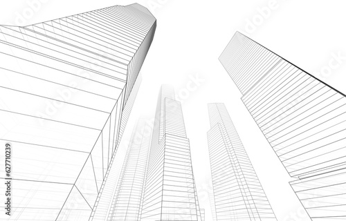 Skyscrapers in the city 