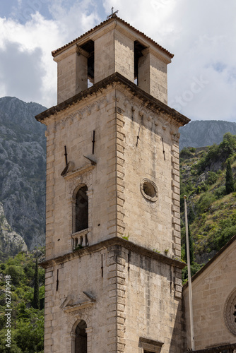 Tower of Cathedral of Saint Tryphon (Kotor Cathedral), Kotor, Montenegro