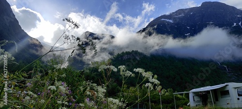 Panel kuchenny z motywem krajobraz górski