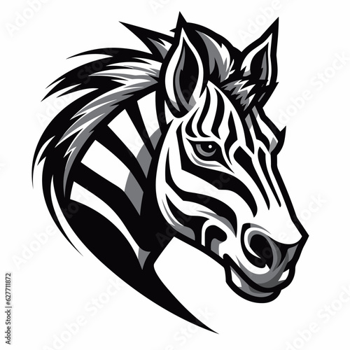 Esport vector logo zebra, zebra icon, zebra head, vector