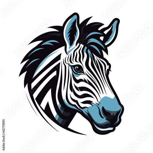 Esport vector logo zebra, zebra icon, zebra head, vector
