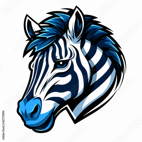 Esport vector logo zebra, zebra icon, zebra head, vector