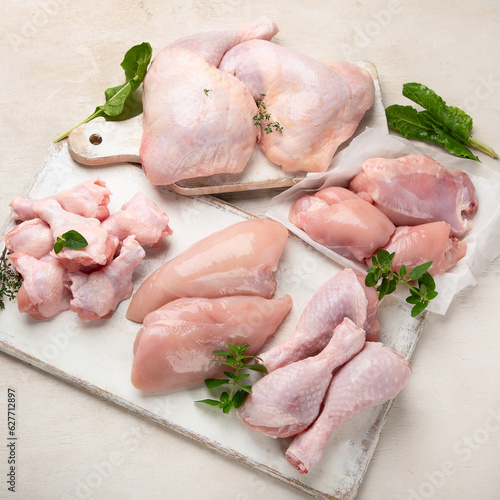 Fresh chicken meat. Healthy eating.
