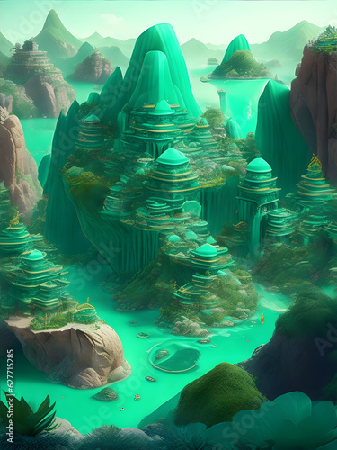 Ancient crystal jade city 