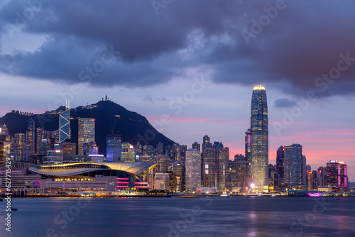 Photography Hong Kong city landmark at night