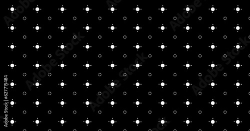 Abstract pattern of Geometric Contrast in Minimal Black and White Circle