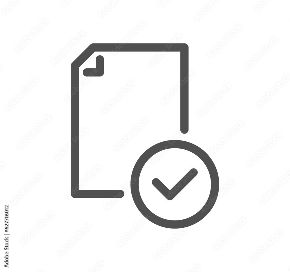 Approve related icon outline and linear vector. Approve related icon outline and linear vector.