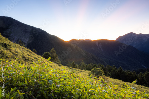 Fototapeta Naklejka Na Ścianę i Meble -  Sunlight over the mountain of Hehuanshan