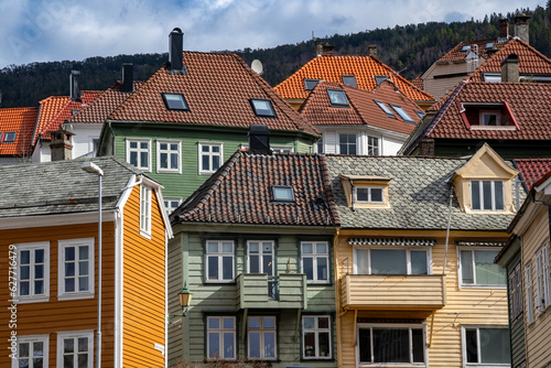 Typical architecture in Bergen centre in Norway