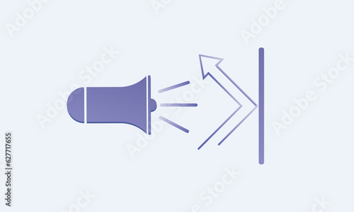 Soundproofing icon, sound insulation.on white background.Vector Design Illustration.