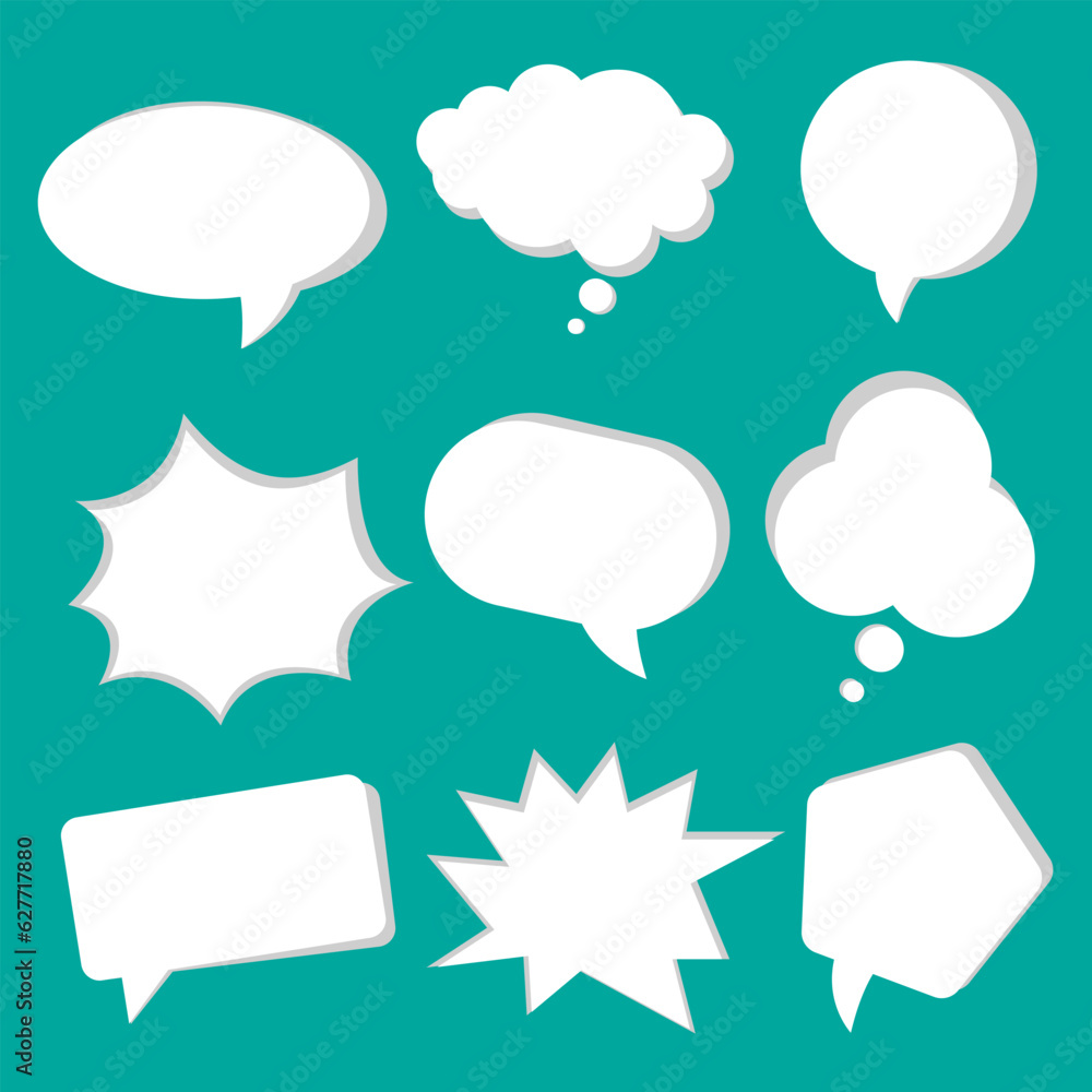 Comic style speech bubbles and thought bubbles vector illustration set Comic style speech bubbles and thought bubbles vector illustration set